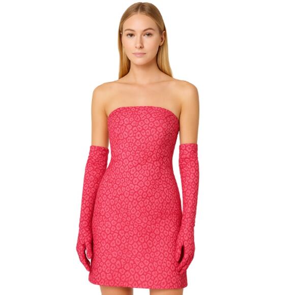 Miscreants Cupid Dress Pink Leopard Lace – NWOT Size US 6 - Picture 1 of 4